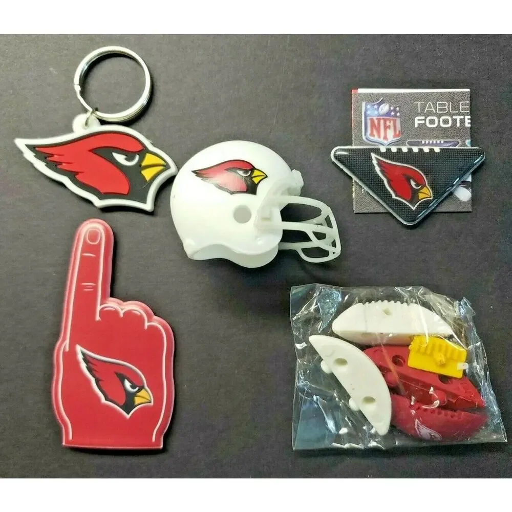 Arizona Cardinals‎ Football Vending Charms Lot of 5 Puzzle Helmet Key Chain 292